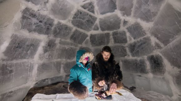 Teaching generations in an Igloo, Tundra North Tours